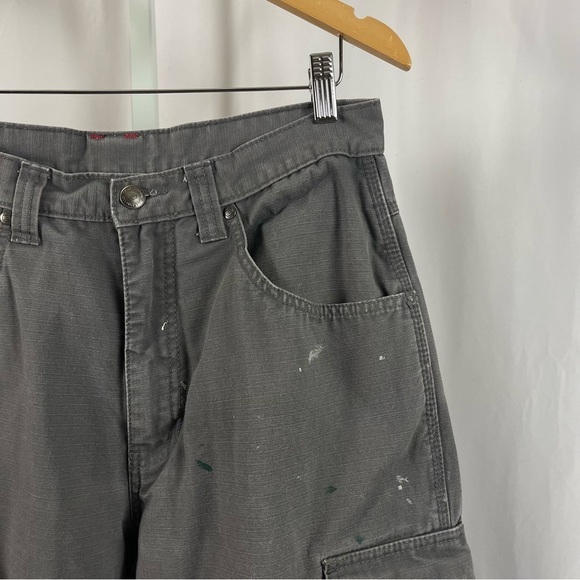 Craftsman 34x32 Painted Grunge Work Outdoor Painter Cargo Pants Jeans Baggy - Picture 11 of 11